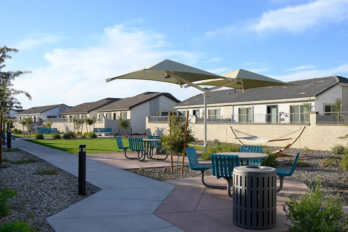 Shared outdoor space at Village at Camelback Park.