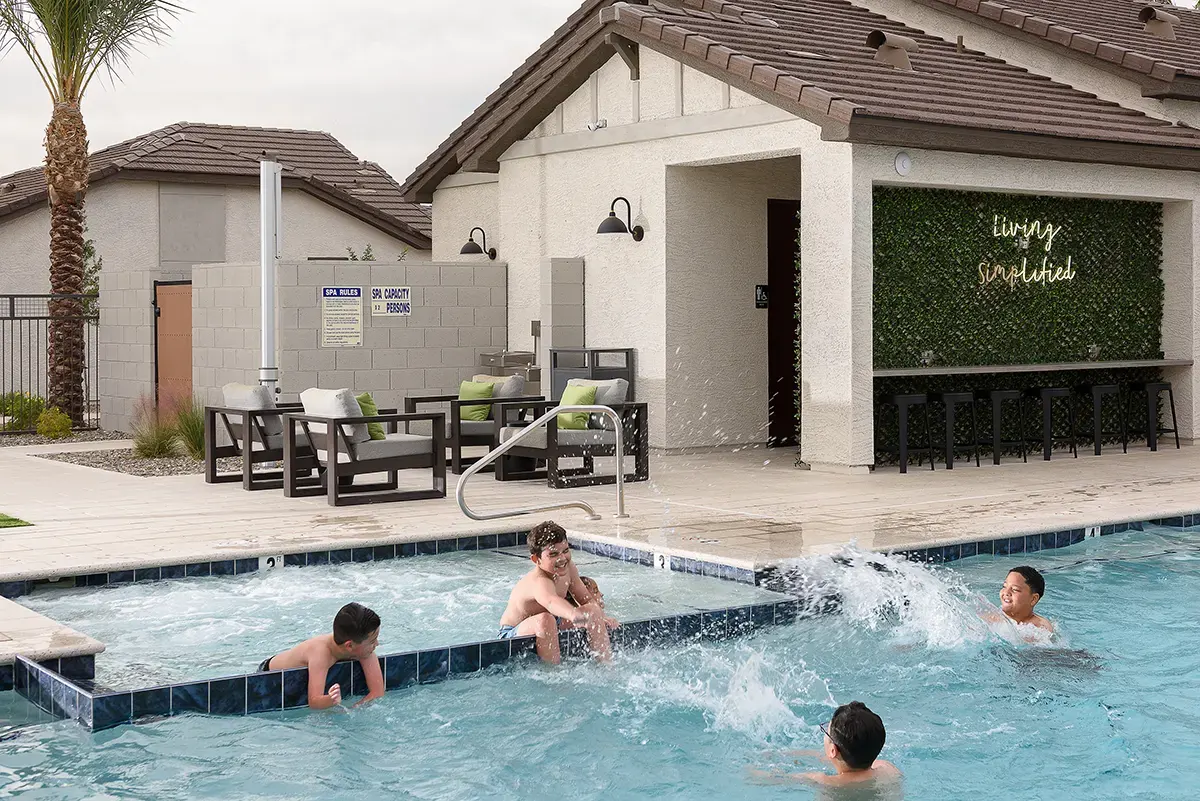 Pool and poolside area at Village at Camelback Park.