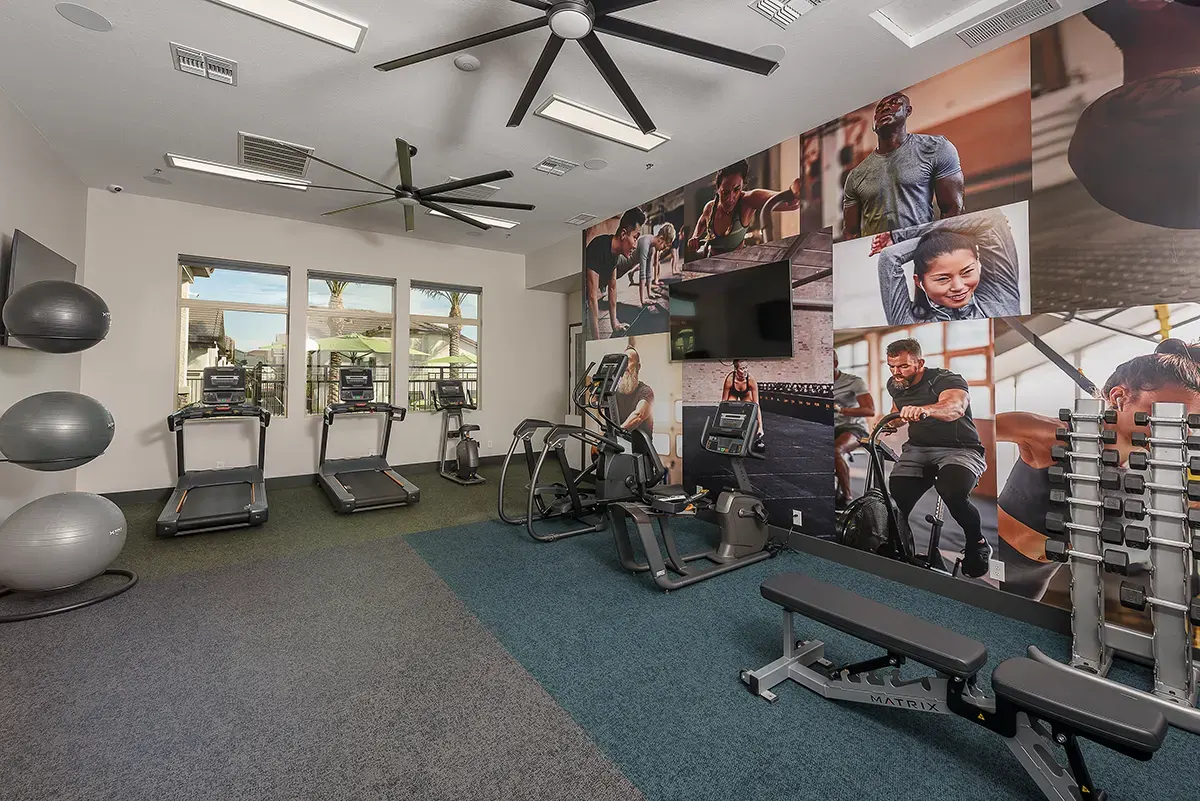 Fitness room at Village at Camelback Park.