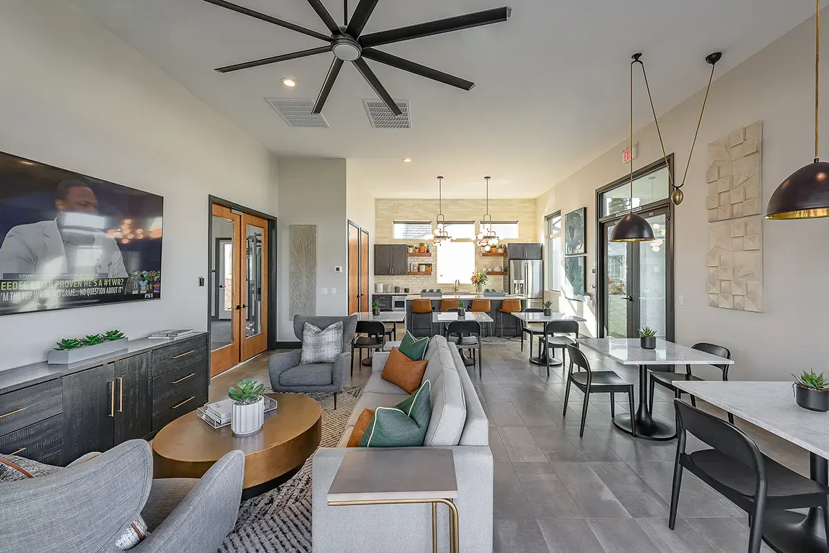 Shared interior space at Village at Camelback Park.