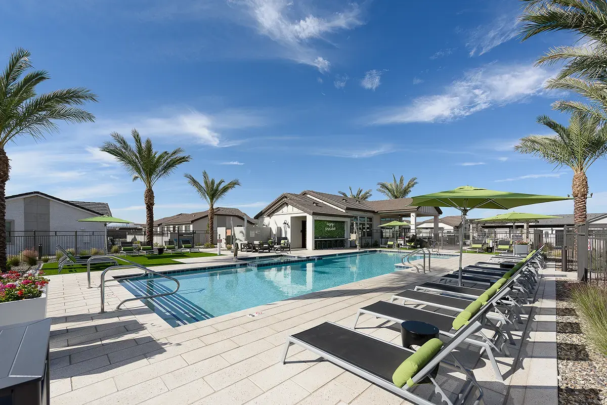 Pool and poolside area at Village at Camelback Park.