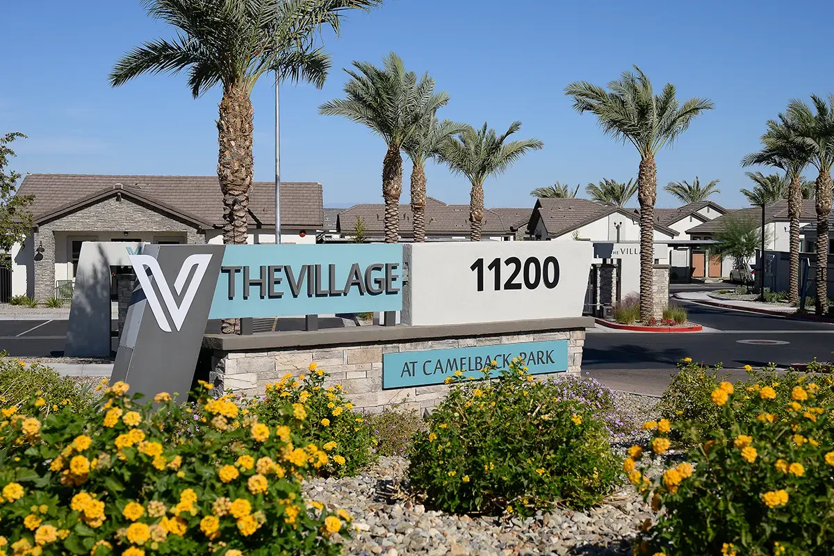 Building exterior at Village at Camelback Park.